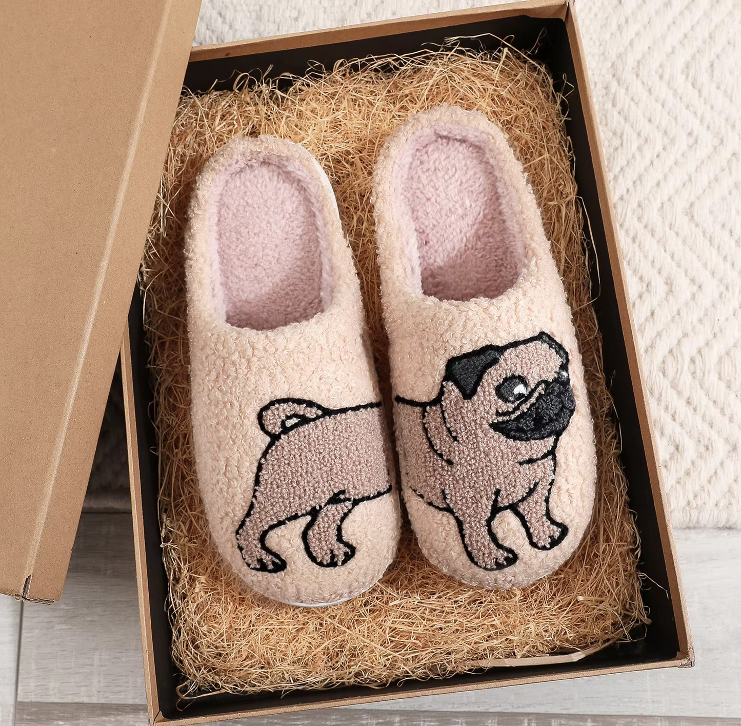 Mops Hausschuhe