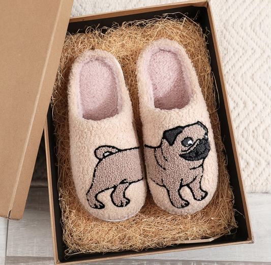 Mops Hausschuhe